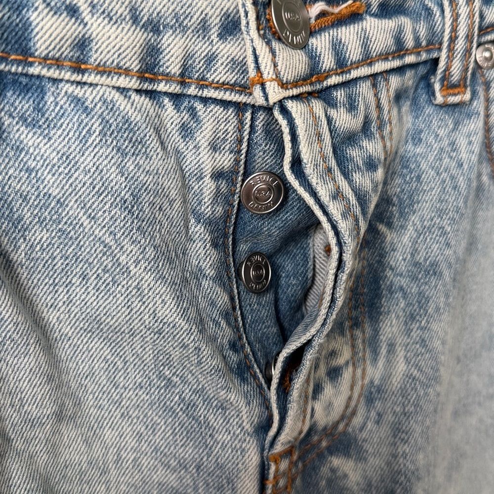 Revice Denim Manhattan / Greenwich Village Patchwork Raw Hem Acid Wash Y2K Jeans - Picture 6 of 9